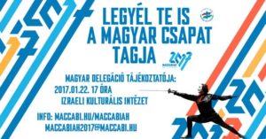 Maccabiah 2017: a magyar delegáció tájékoztatója